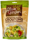 Olive Garden Garlic Romano Regular Seasoned Croutons, 5 oz Resealable Bag, Ready to Eat