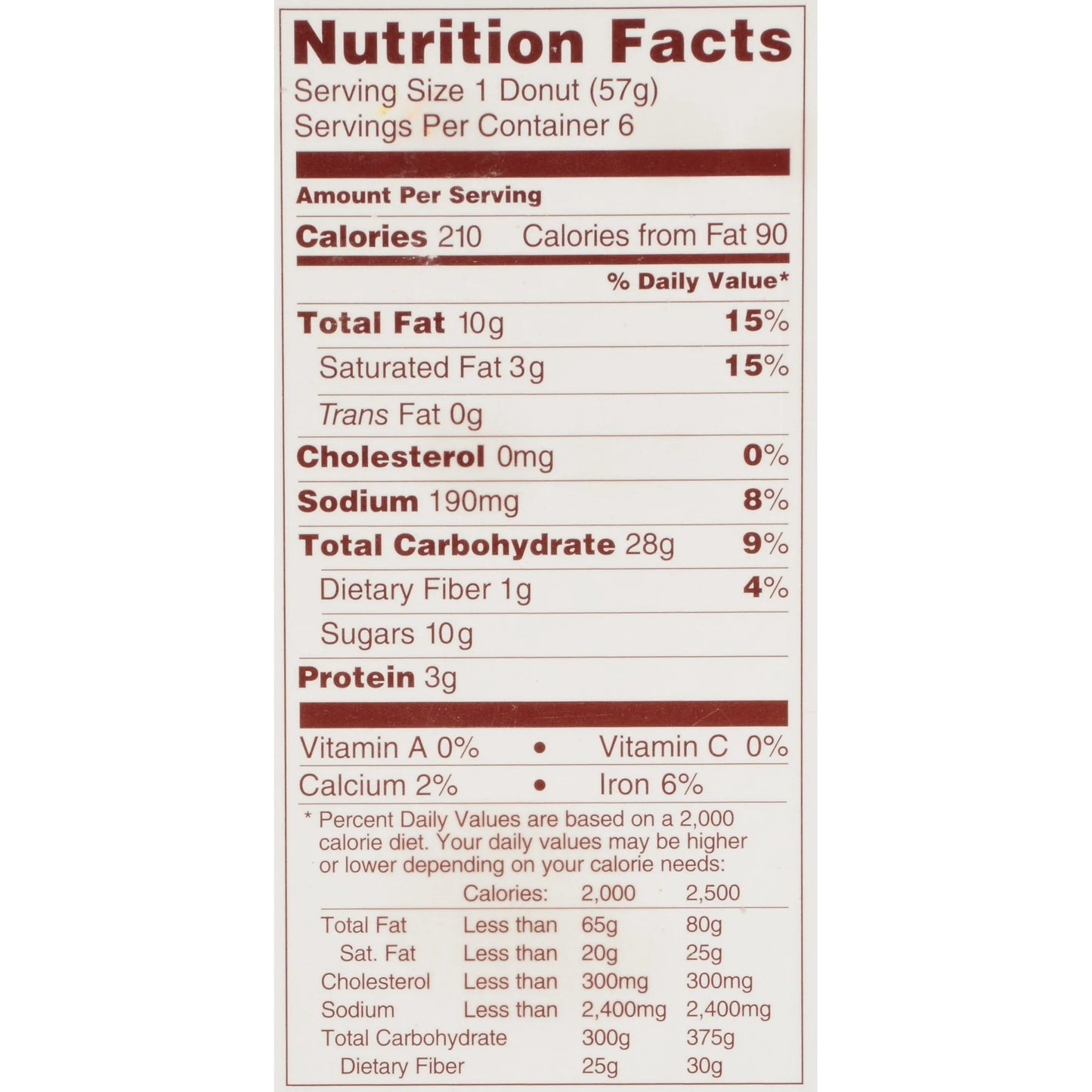 Country Kitchen Classic Plain Fine Donuts, 12 oz, 6 Count Box, Shelf-Stable