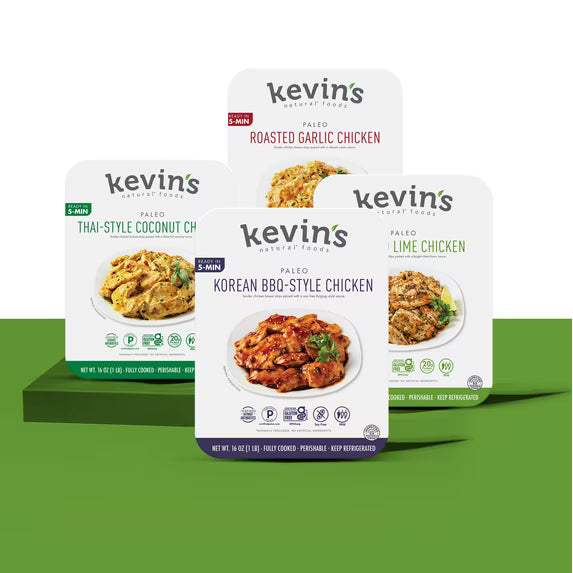 Kevin's Natural Foods Roasted Garlic Chicken, Full Size Refrigerated Entree, 16 oz