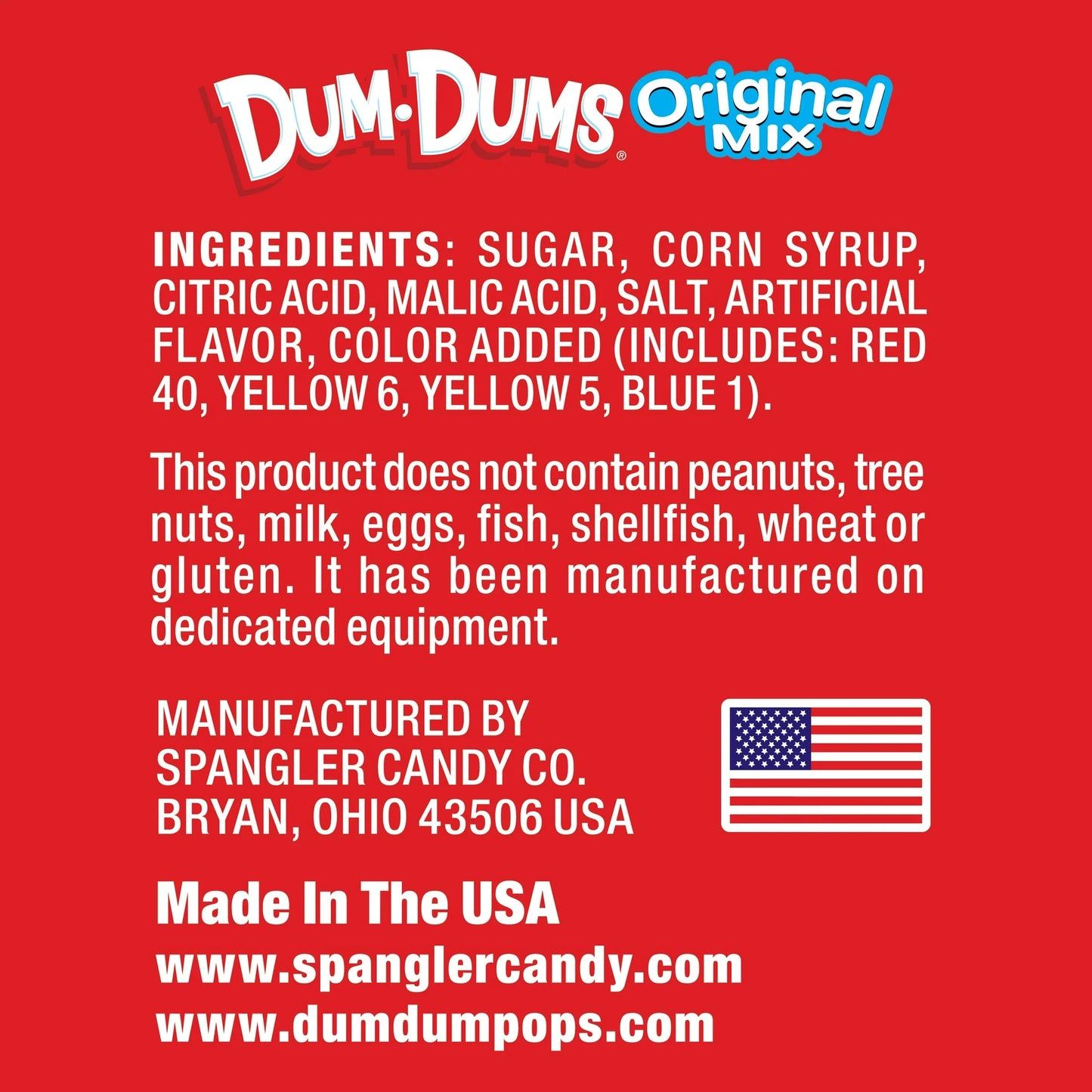 Dum Dums Original Mix Lollipop Suckers, Assorted Hard Party Candy, 16oz Bag
