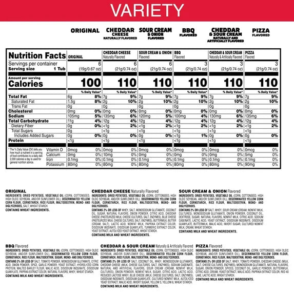 Pringles Snack Stacks Variety Pack Potato Crisps Chips, Lunch Snacks, 27 Count, 19.5-ounce box