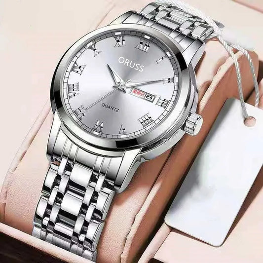 Business Geometric Single Folding Buckle Quartz Men's Watches