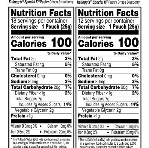 Special K Pastry Crisps Breakfast Bars Variety Pack, 26.4 oz, 60 pk.