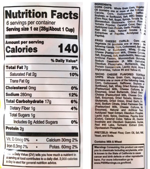 Party Mix Snack Bags, 6 oz.