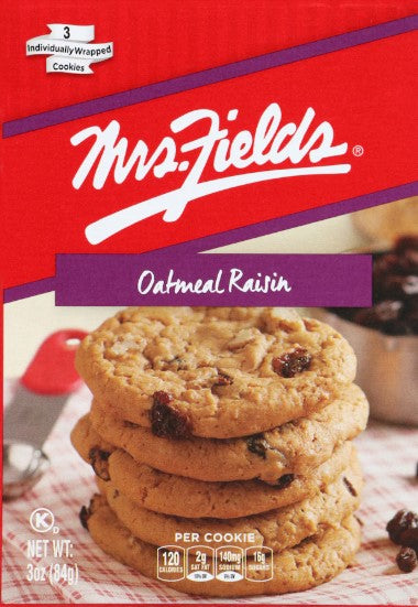 Mrs. Fields Oatmeal Raisin Cookies, 3 oz. Boxes