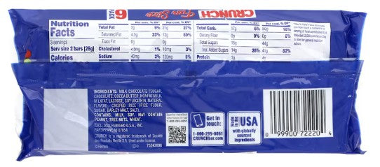 Nestle Crunch Fun-Size Candy Bars, 2.7 oz, 6-ct. Packs