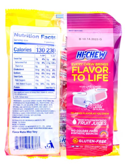 HI-CHEW Grape and Strawberry Fruit Chews, 1.94-oz. Bags