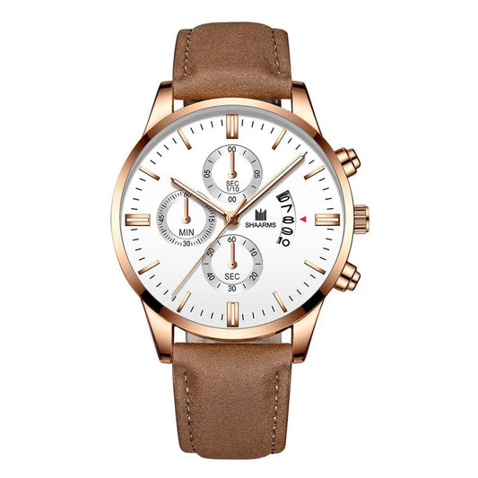 Simple Style Geometric Horseshoe Buckle Quartz Men's Watches