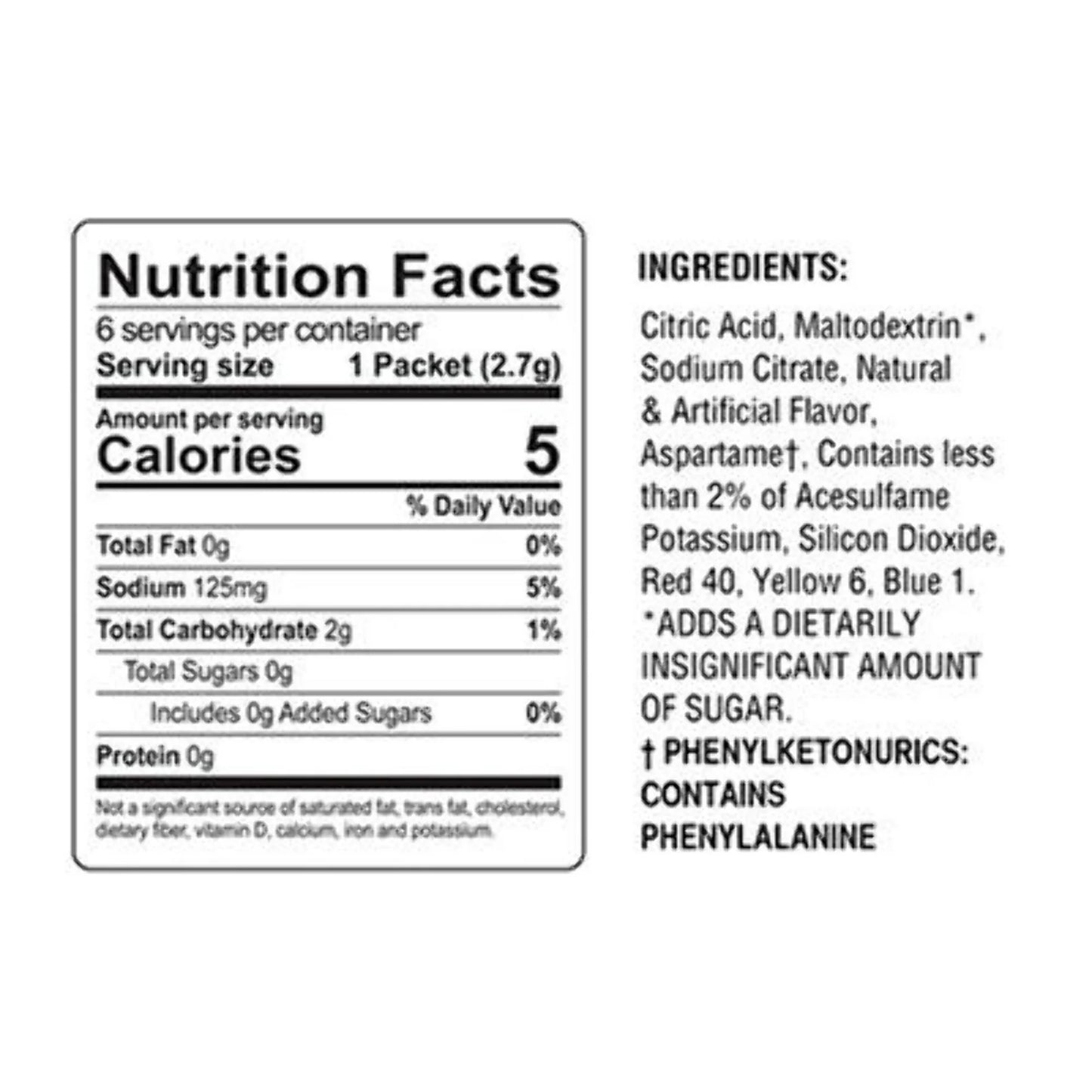 Snapple Kiwi Strawberry, Powdered Drink Mix, 6ct, on-the-go packets, Zero Sugar, 0.6oz