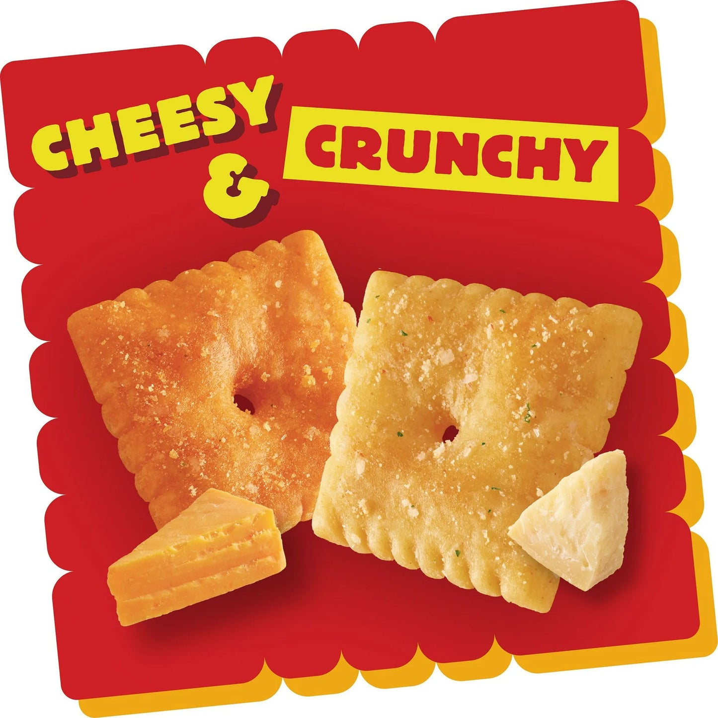 Cheez-It DUOZ Sharp Cheddar and Parmesan Cheese Crackers, Baked Snack Crackers, 12.4 oz