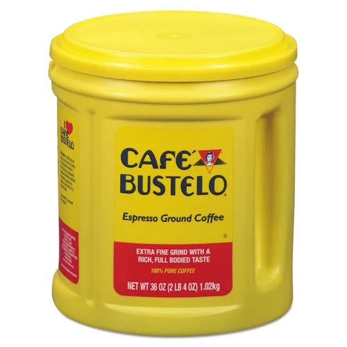 Cafe Bustelo, Espresso Style Dark Roast Ground Coffee, Vacuum-Packed 10oz. Brick