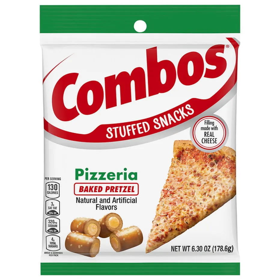 COMBOS Stuffed Snacks, Pizzeria, 6.3 oz