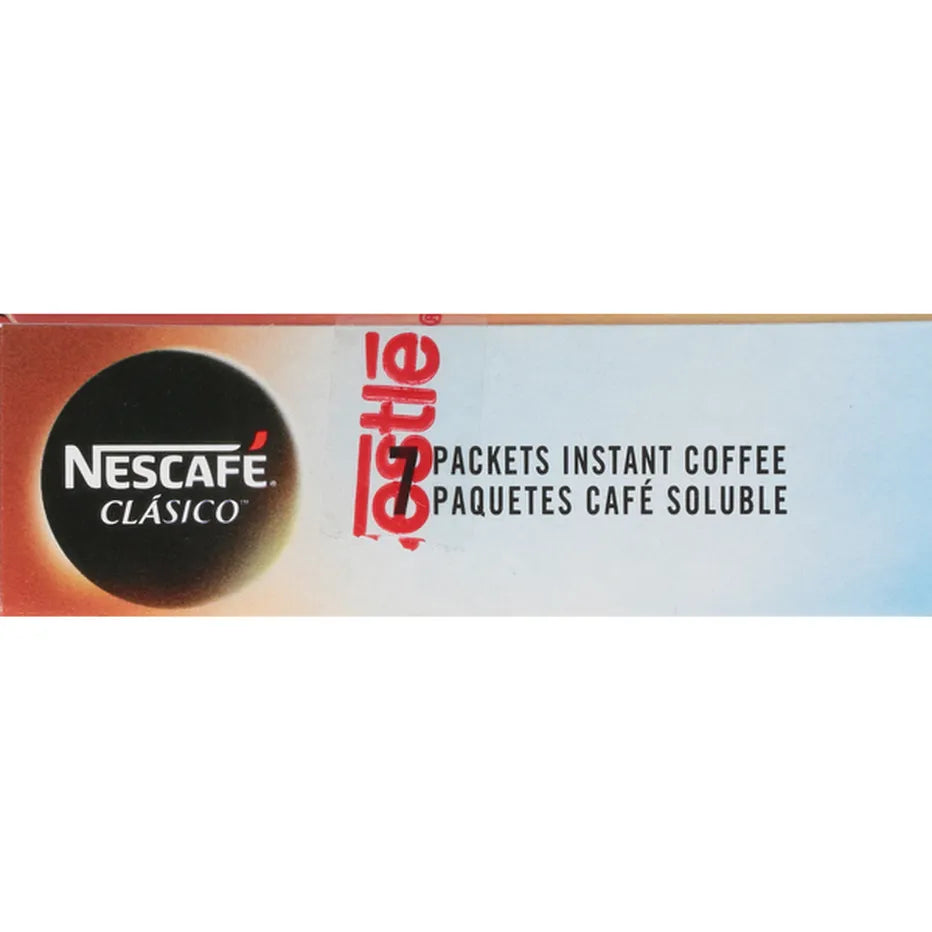 NESCAFÉ Coffee, Instant, 100% Pure, Dark Roast, 7 Packets, .49 oz