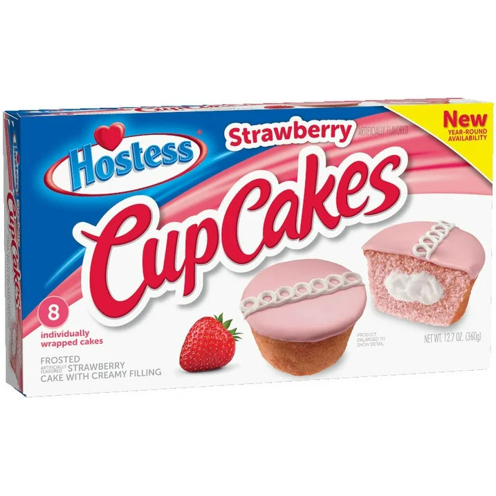 Hostess Strawberry CupCakes, 12.7 oz (8 Count)