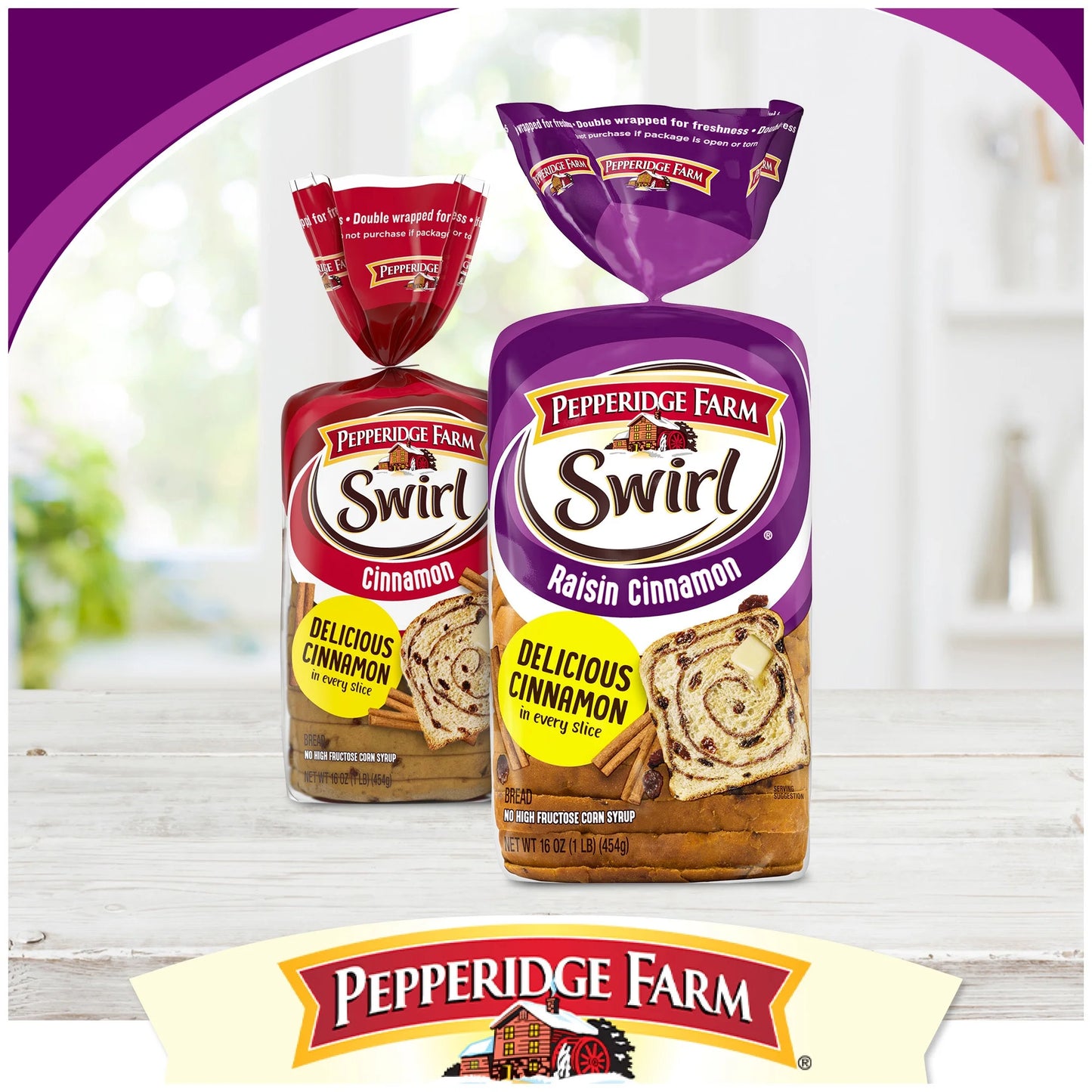 Pepperidge Farm Raisin Cinnamon Swirl Breakfast Bread, 16 oz Loaf