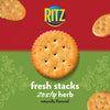 RITZ Fresh Stacks Zesty Herb Crackers, Travel Snacks, 11.8 oz (8 Multi Snack Packs)
