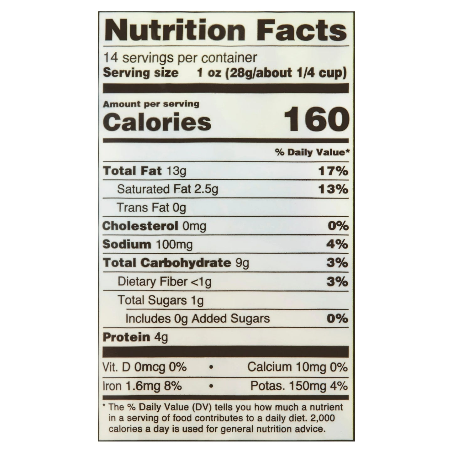 Great Value Organic Roasted & Salted Whole Cashews, 14 oz