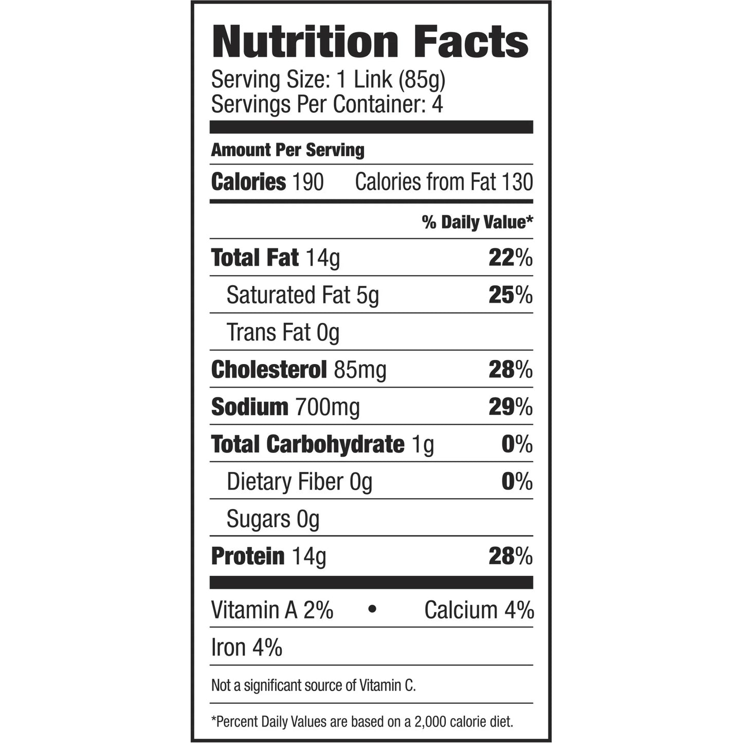 Aidells All Natural Roasted Garlic & Gruyere Cheese Smoked Chicken Sausage Links, 12 oz, 4 Count