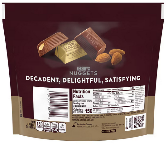 Hershey's Nuggets with Almonds Share Size Chocolate Candy - 10.1oz