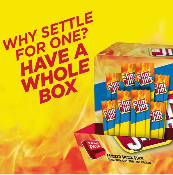Slim Jim Mild Smoked Snack Size Sticks – 12.88oz/46ct