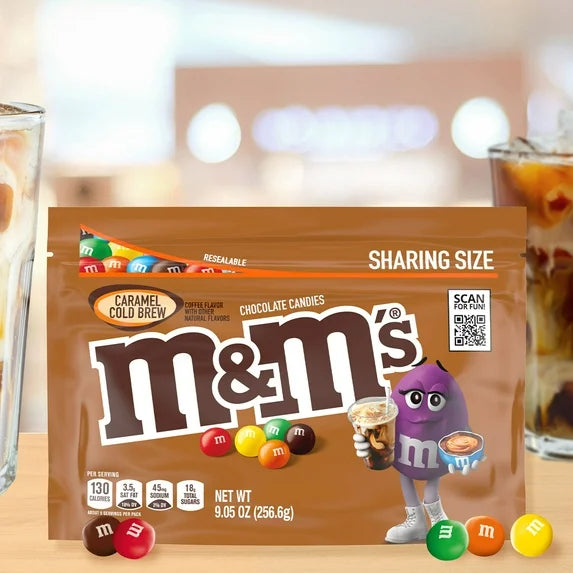 M&M'S Caramel Cold Brew Chocolate Candy, Sharing Size - 9.05 oz Bag