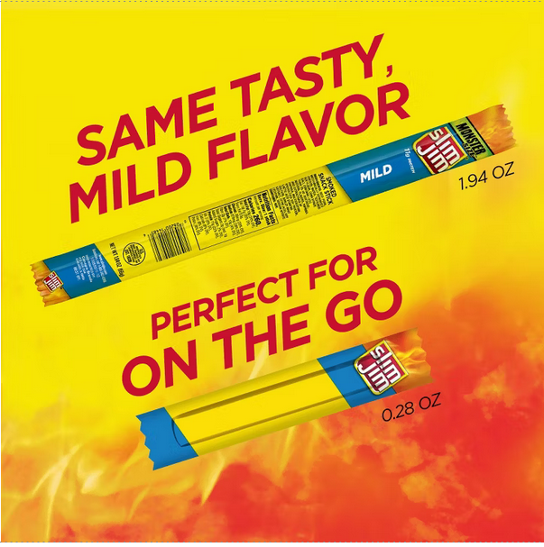 Slim Jim Mild Smoked Snack Size Sticks – 12.88oz/46ct