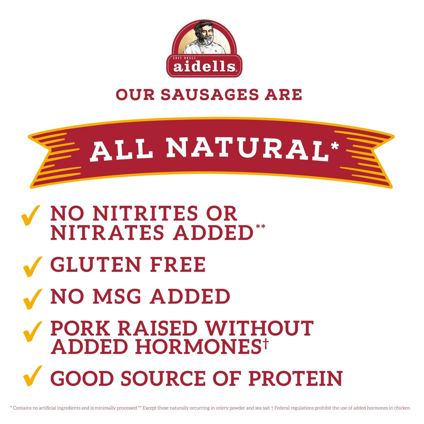 Aidells All Natural Cajun Style Andouille Smoked Pork Sausage Links, 4 Count, 12 oz