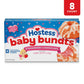 Hostess Baby Bundts Strawberry Cheesecake Artificially Flavored Snack Cakes with Icing, 10 oz Box (8 Cakes)