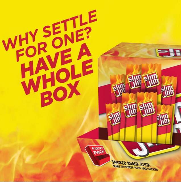 Slim Jim Original Smoked Snack Size Sticks – 12.88oz/46ct