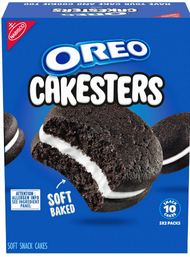 OREO Cakesters Soft Snack Cakes, 5 - 2.02 oz Snack Packs