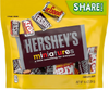 HERSHEY'S Miniatures Assorted Chocolate Candy, Share Pack, 10.4 oz