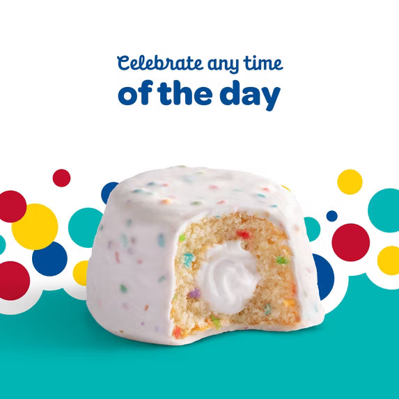 Wonder Crème Filled Confetti Cakes, Birthday Cake Inspired Snack Cakes, 10.5 oz, 6 Count