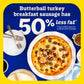 Butterball All Natural Turkey Breakfast Sausage Patties,  8 oz a piece,8 Patties