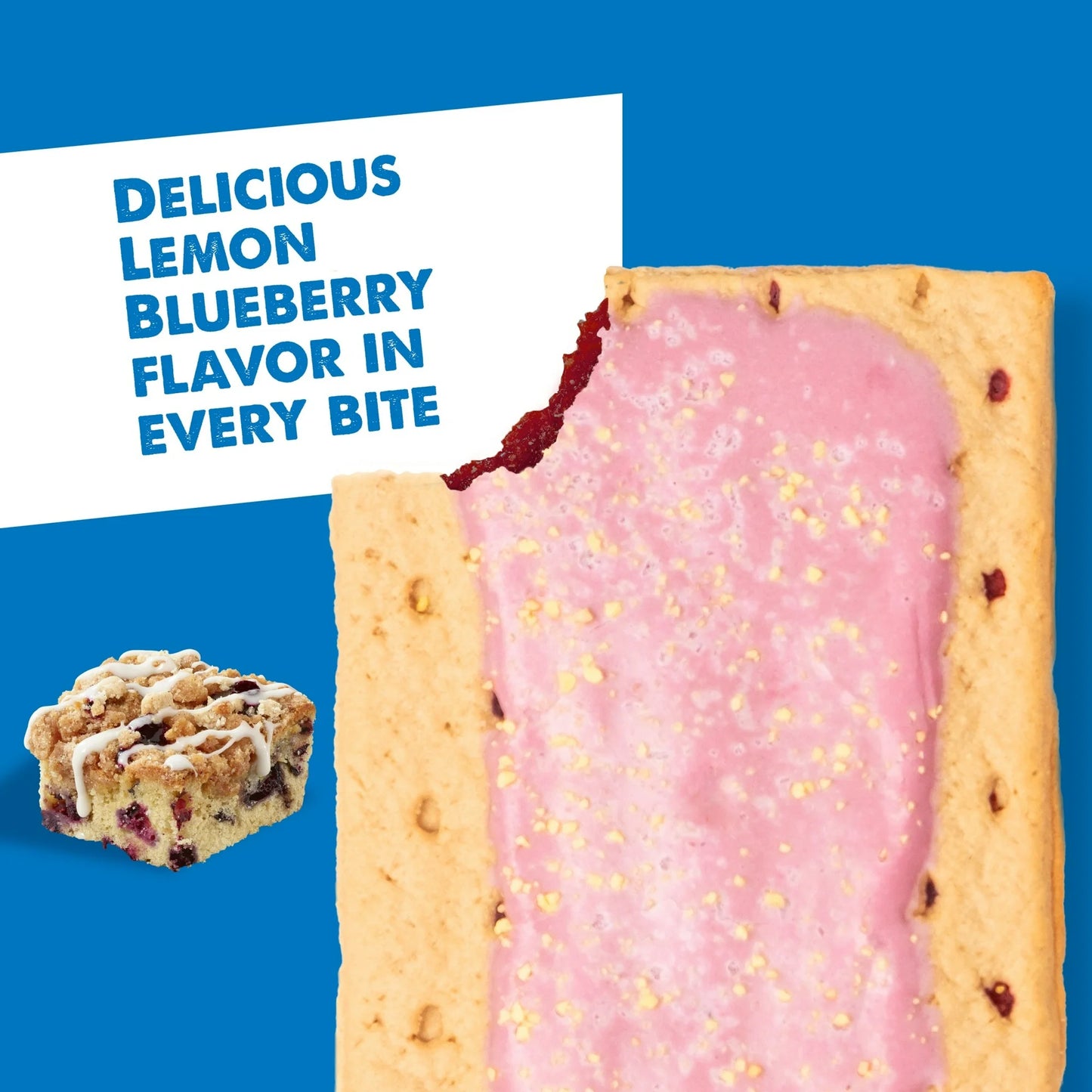 Pop-Tarts Frosted Lemon Blueberry Crumble Toaster Pastries, Breakfast Foods, Shelf-Stable, 27 oz (16 Count)