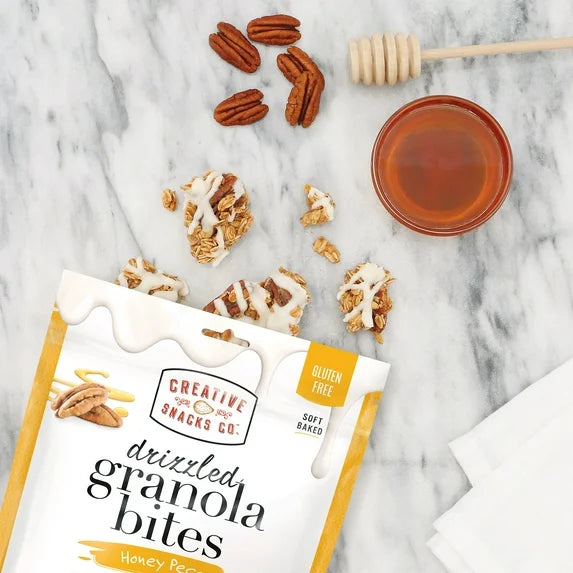 Creative Snacks Honey Pecan Drizzle Granola Bites, Gluten Free 10 oz Bag