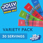 Jolly Rancher Sugar-Free Variety pack Singles to Go Powdered Drink Mix, 30 Count Packets