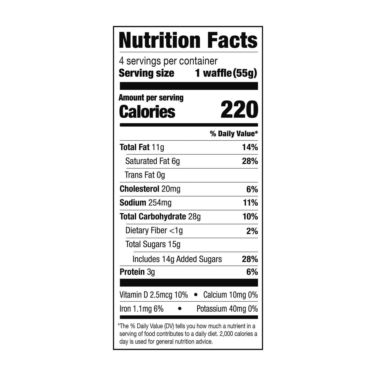 Maple Belgian Waffle 7.76oz, 4count.