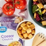 Great Value Caesar Croutons, 5 oz Resealable Bag, Oven Baked
