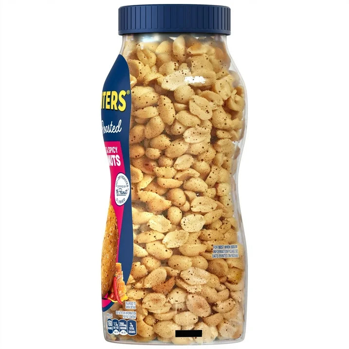 PLANTERS Sweet and Spicy Peanuts, Party Snacks, Plant-Based Protein, 16 oz Jar