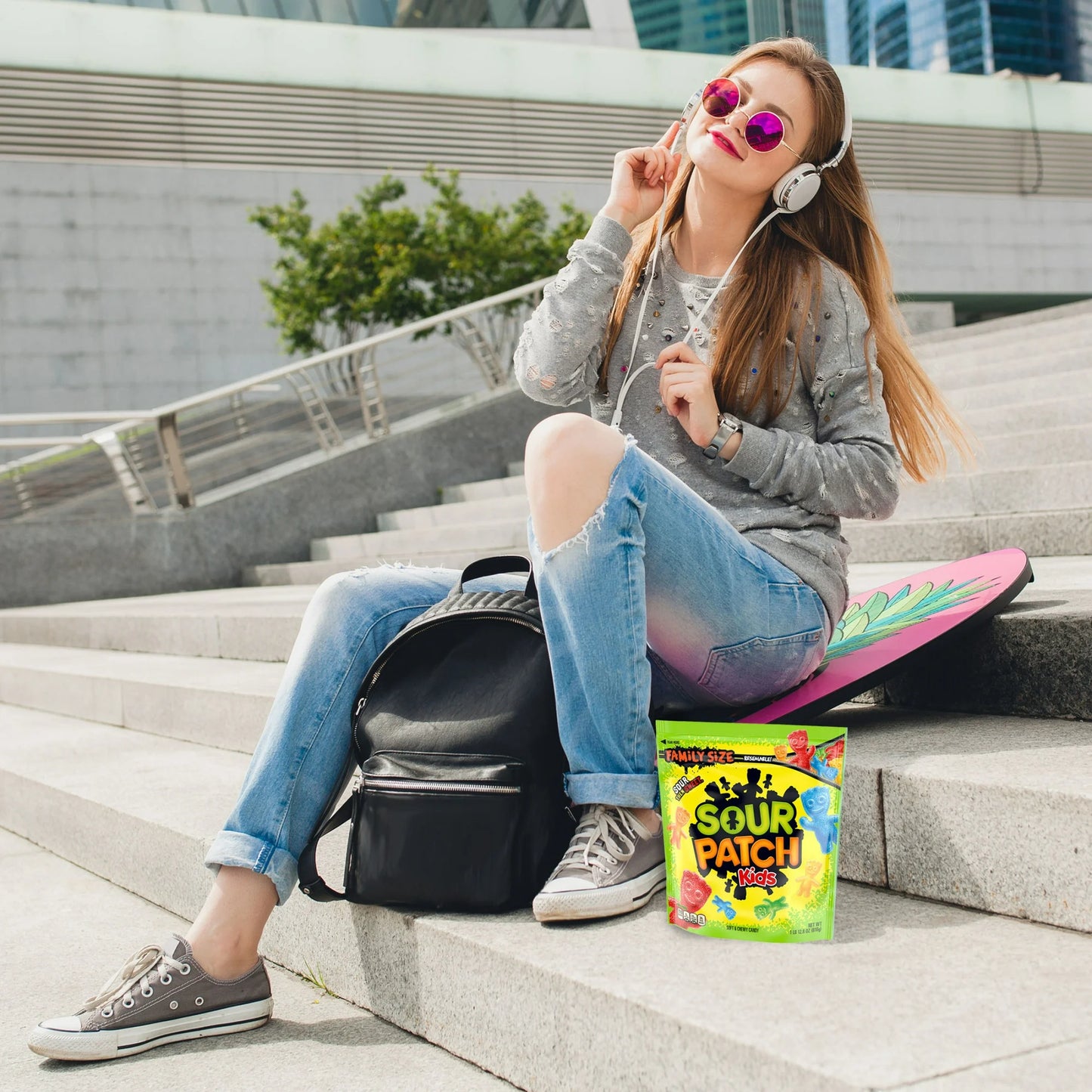 SOUR PATCH KIDS Soft & Chewy Candy, Family Size, Bulk Candy, 1.8 lb