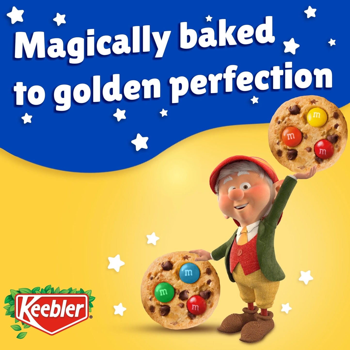 Keebler Chips Deluxe Cookies Made with M&M’s, Chocolate Chip Cookies Made with M&M’s, Family Size, 14.6 oz