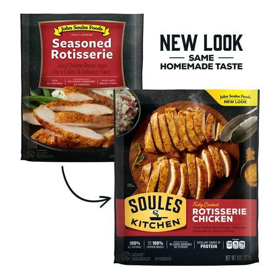 Soules Kitchen Rotisserie Chicken, 8 oz, Refrigerated, 18g Protein per 3oz Serving