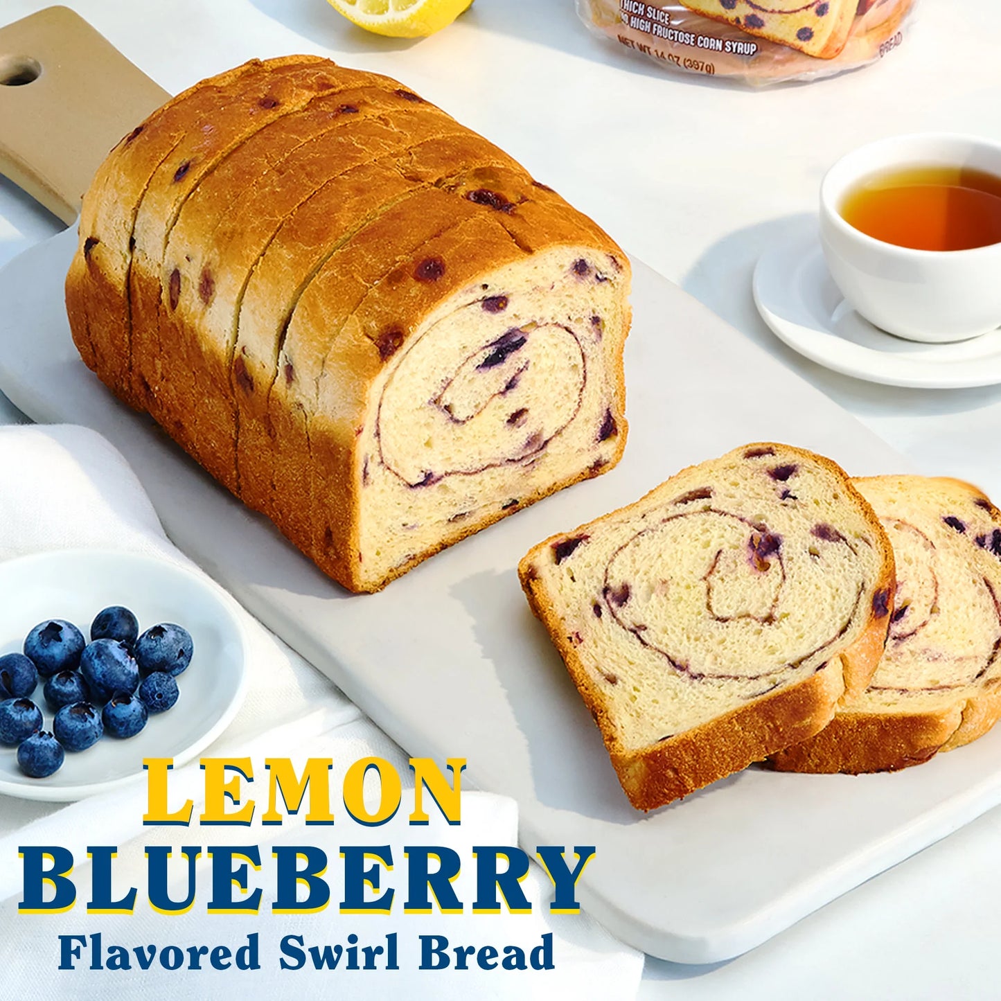 Pepperidge Farm Swirl Lemon Blueberry Flavored Breakfast Bread, 14 oz Loaf