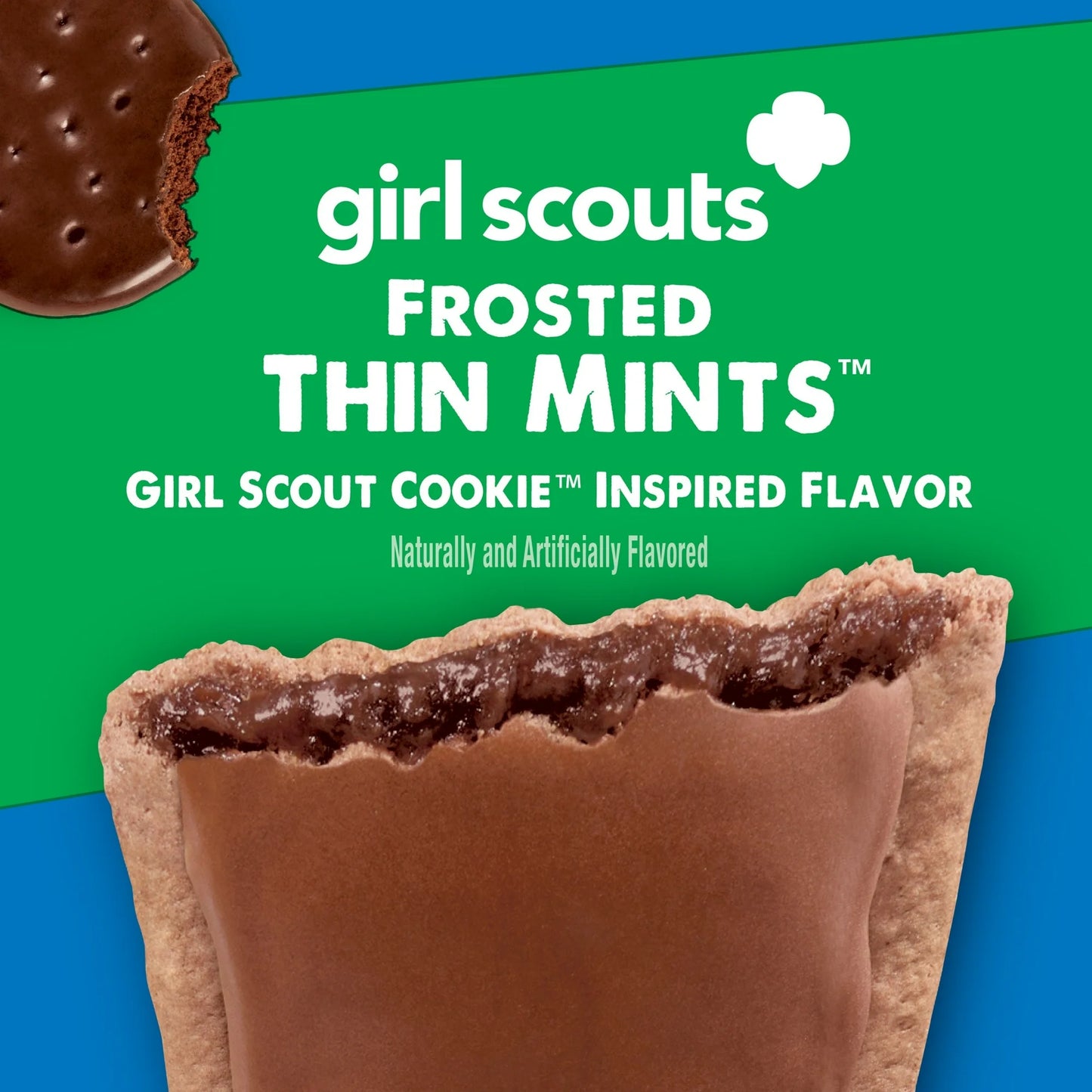 Pop-Tarts Girl Scouts  Frosted Thin Mints Toaster Pastries, Breakfast Foods, Shelf-Stable, 27 oz (16 Count)
