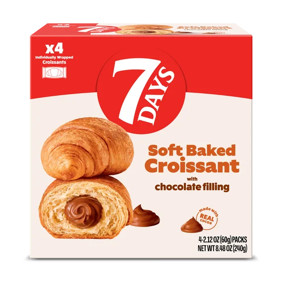 7Days Multipack Croissant, Chocolate 4x2.12oz/8.48oz