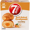 7Days Soft Croissant, Peach (4 Pack), On The Go Breakfast, Individually Wrapped (2.12oz, Pack of 4)