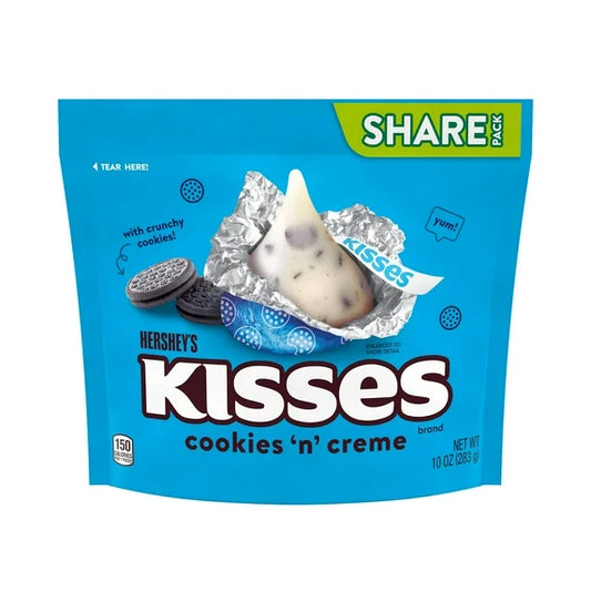Hershey's Kisses Cookies 'n' Creme Candy, Share Pack 9.1 oz
