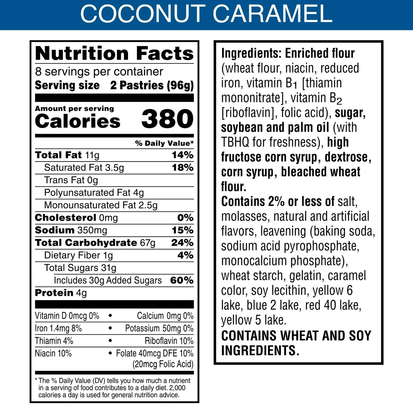 Pop-Tarts  Girl Scouts Frosted Coconut Caramel Toaster Pastries, Breakfast Foods, Shelf-Stable, 27 oz (16 Count)