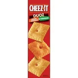 Cheez-It DUOZ Sharp Cheddar and Parmesan Cheese Crackers, Baked Snack Crackers, 12.4 oz