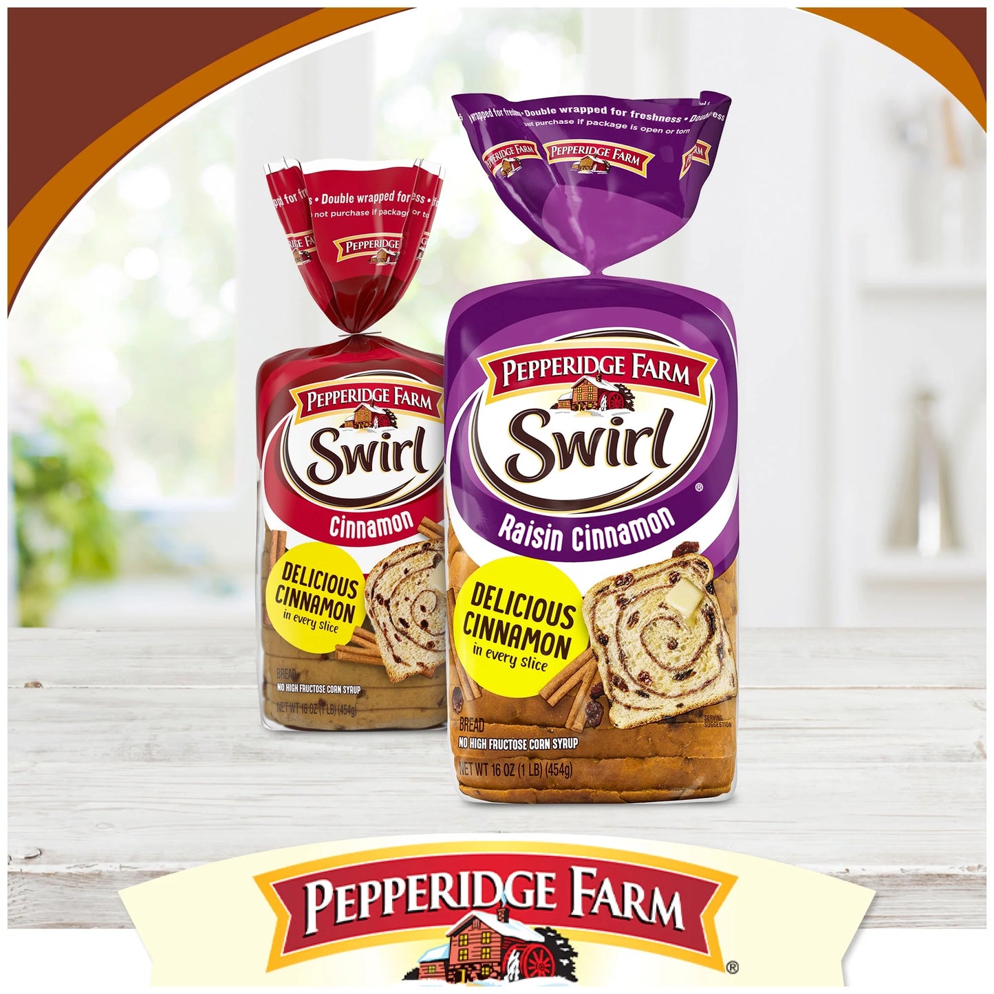 Pepperidge Farm Brown Sugar Cinnamon Swirl Breakfast Bread, 16 oz Loaf
